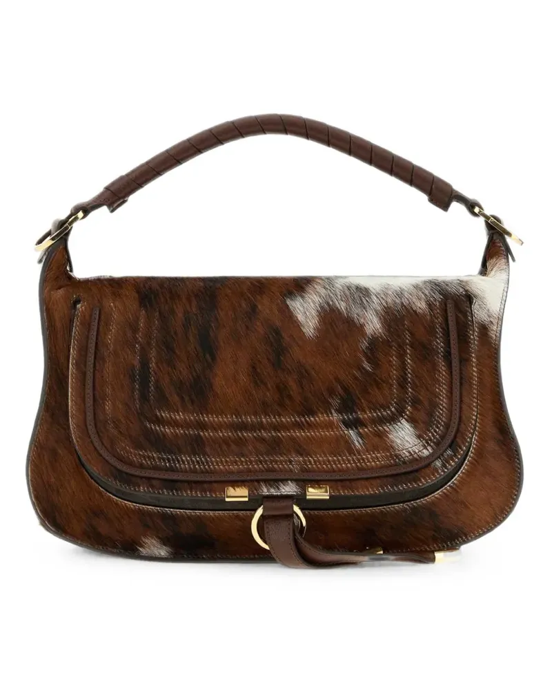 Chloé Marcie Handtasche mit Animal-Print - Braun Braun
