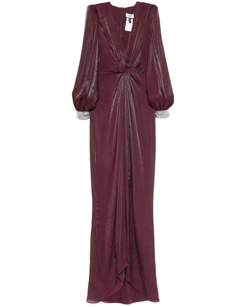 NISSA Chiffon-Maxikleid mit Twist-Detail - Violett Violett