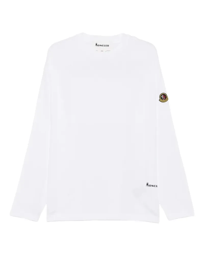 Moncler Re-Icon graphic-print long-sleeve T-shirt - Weiß Weiß