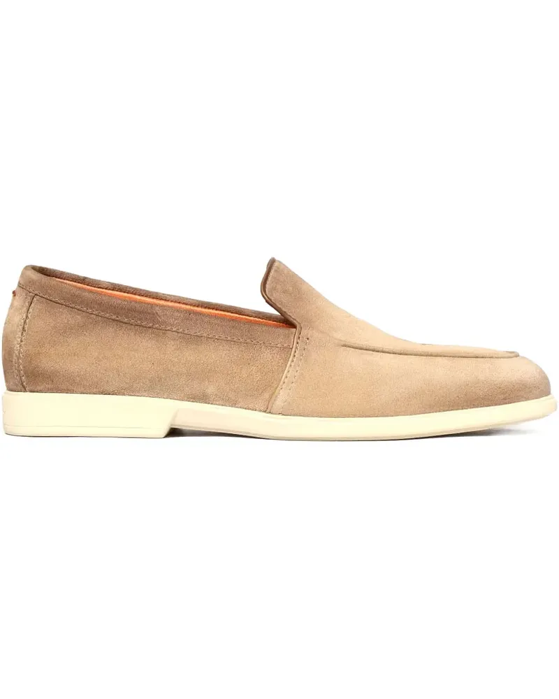 Santoni Loafer aus Wildleder - Nude Nude
