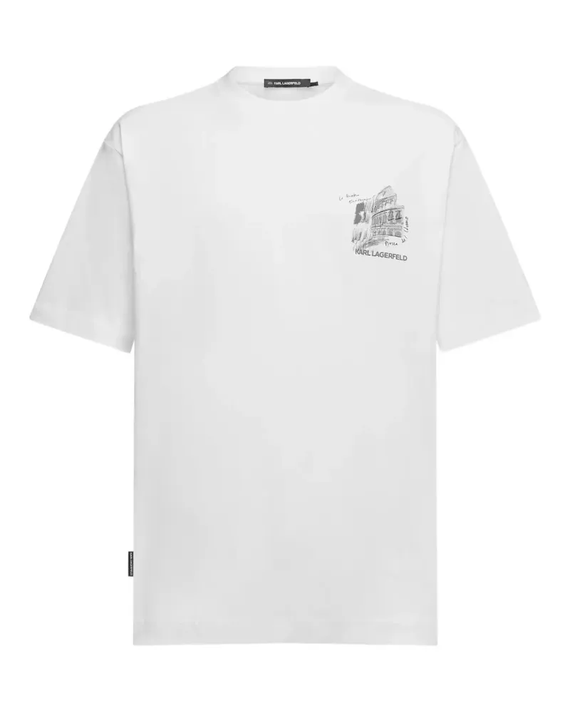 Karl Lagerfeld Sketches of Rome T-Shirt - Weiß Weiß