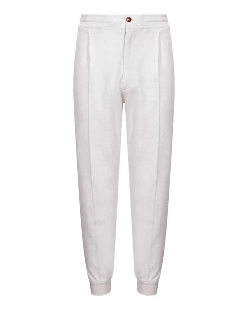 Brunello Cucinelli techno cotton french terry double cloth trousers - Nude Nude