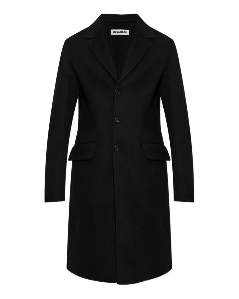 Jil Sander single-breasted notched-lapel coat - Schwarz Schwarz