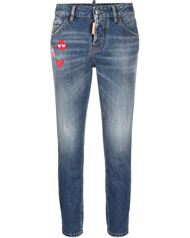 Dsquared2 Jeans mit Patch - Blau Blau
