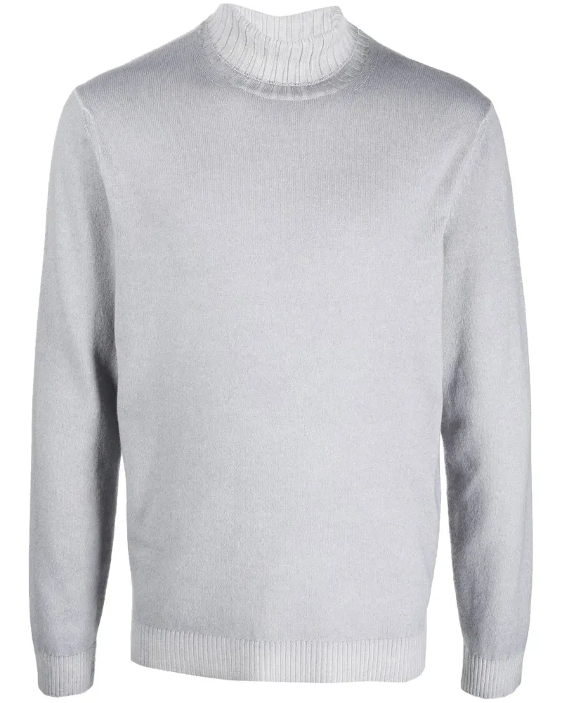 Malo Fein gestrickter Rollkragenpullover - Grau Grau