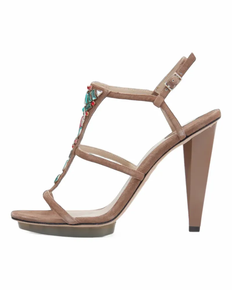 Brian Atwood Donosa Sandalen mit T-Riemen - Nude Nude