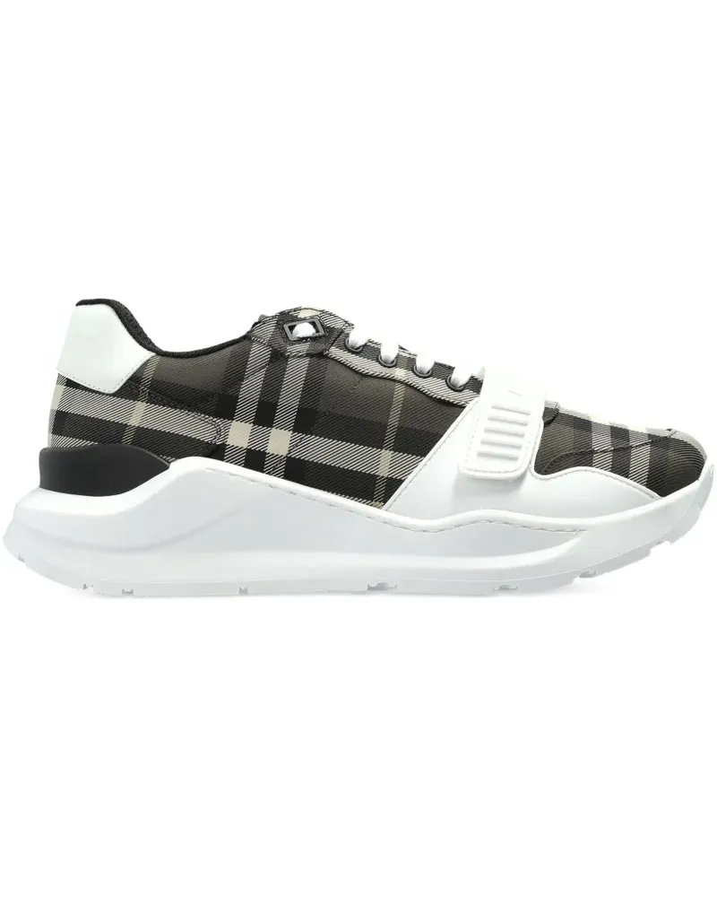 Burberry checked strap sneakers - Grün Grün