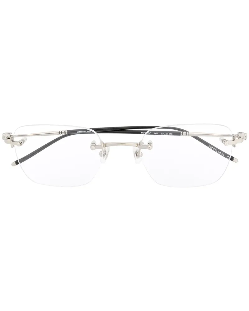Montblanc Eckige Brille ohne Rahmen - Schwarz Schwarz