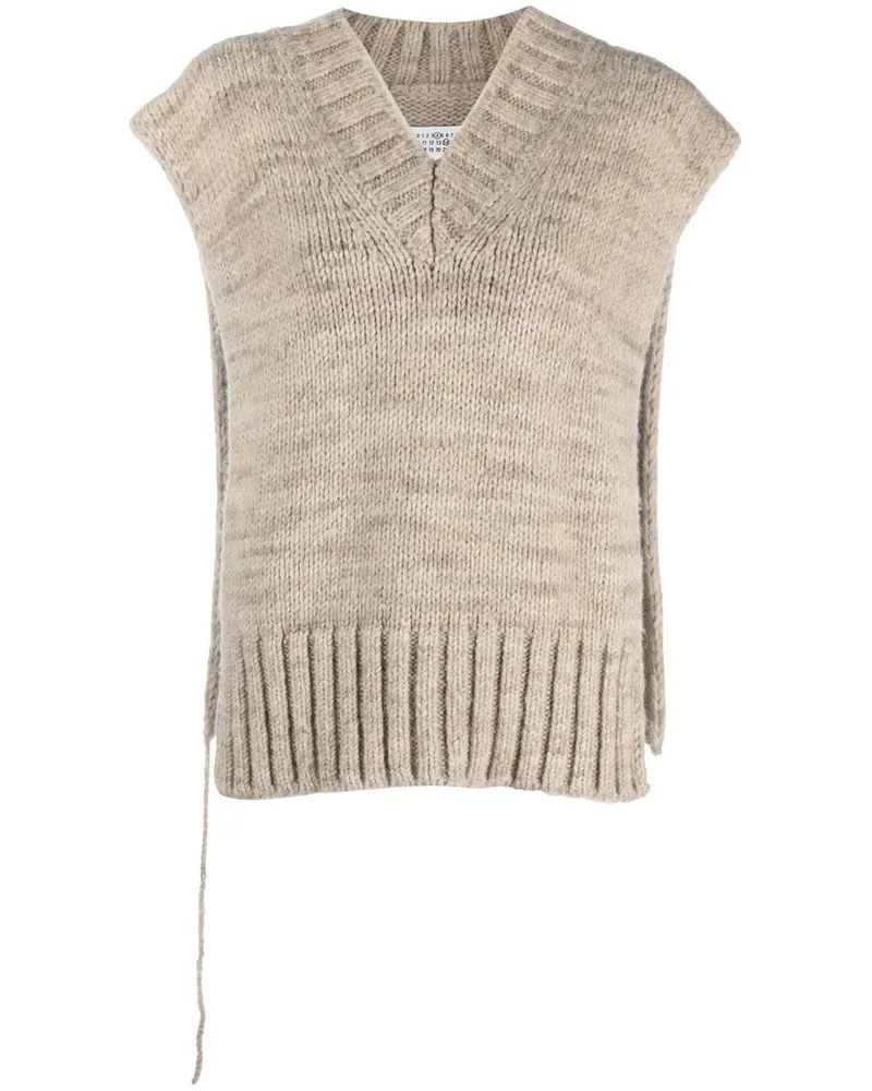 Maison Margiela Gestrickter Botanical Dye Pullunder - Nude Nude