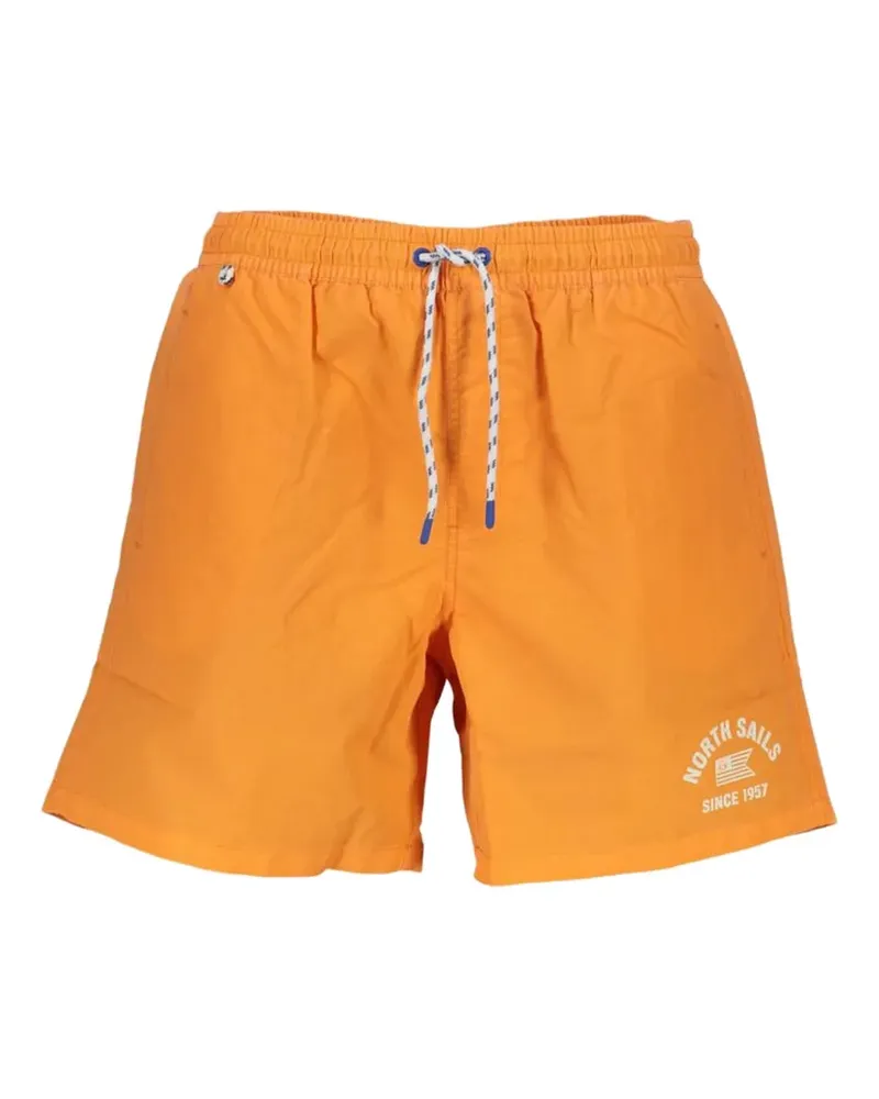 North Sails logo-print drawstring swim shorts - Orange Orange