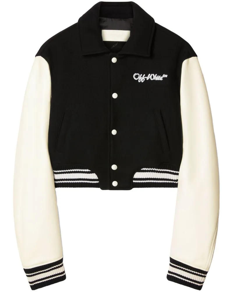 OFF-WHITE Cropped-Bomberjacke - Weiß Weiß