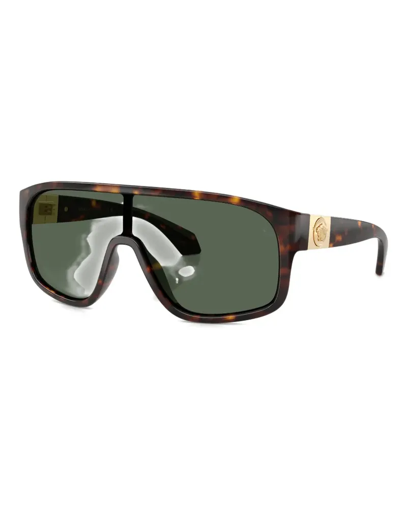 Versace Geometrische Sonnenbrille in Schildpattoptik - Braun Braun