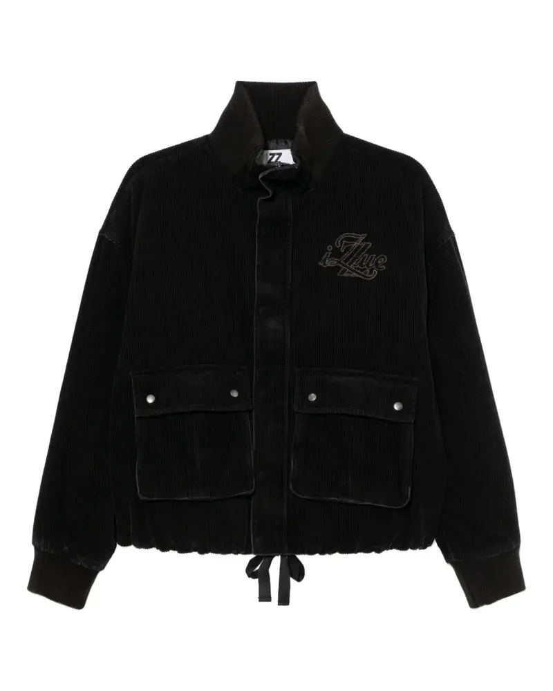 Izzue Jacke mit Logo-Stickerei - Schwarz Schwarz