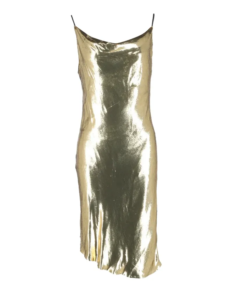 Petar Petrov Drapiertes Alena Midikleid - Gold Gold
