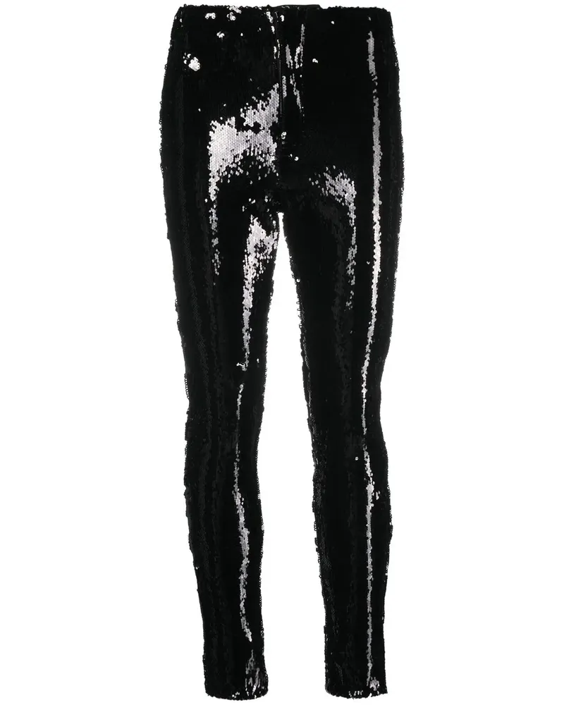 Isabel Marant Hose mit Pailletten - Schwarz Schwarz