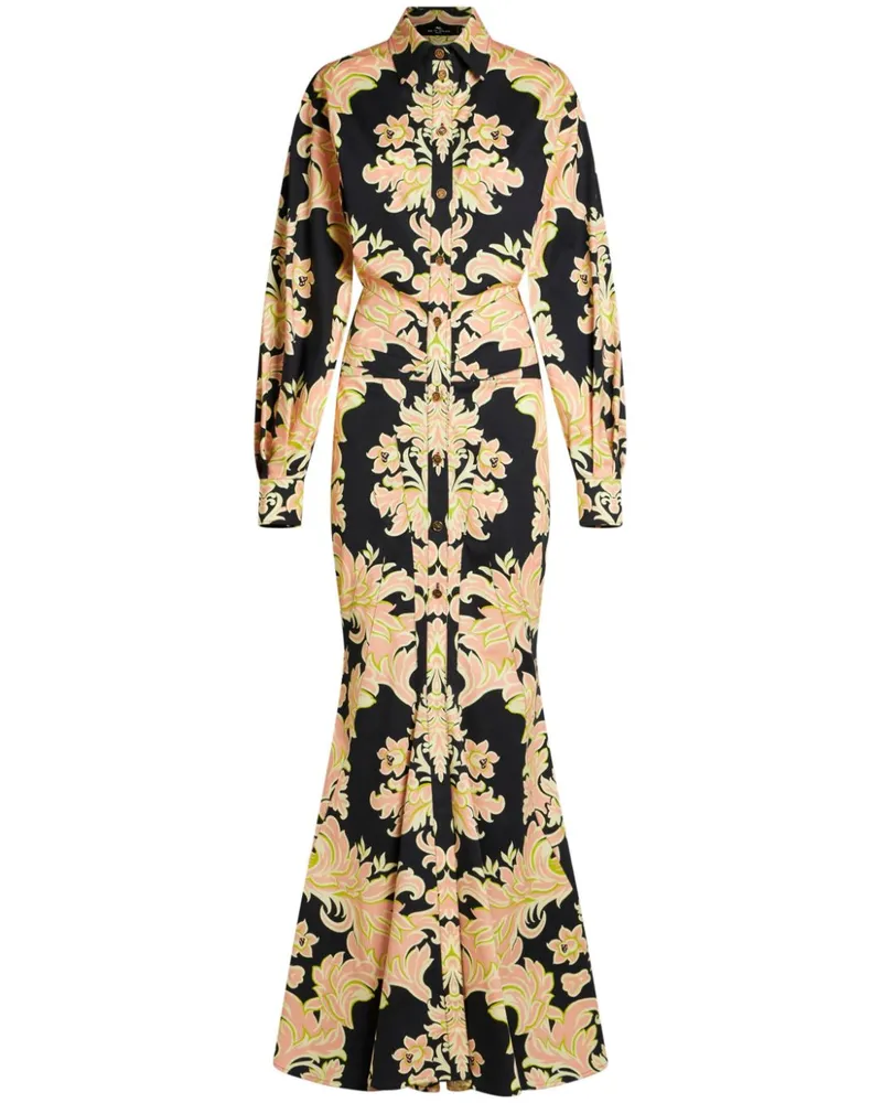 Etro Abendkleid mit Paisley-Print - Schwarz Schwarz