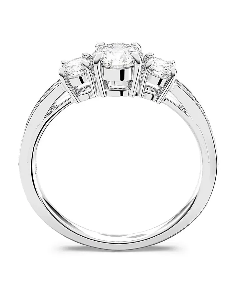 Swarovski Krappenfassung mit Schmucksteinen - Silber Silber