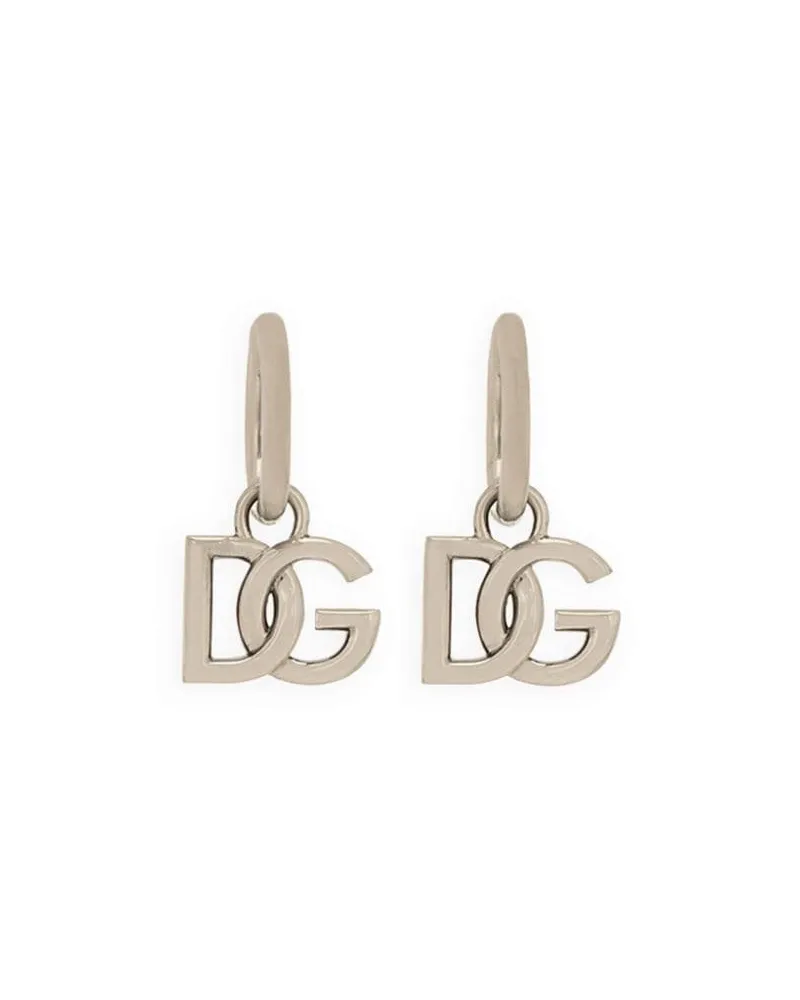 Dolce & Gabbana Creolen mit DG-Logo Silber