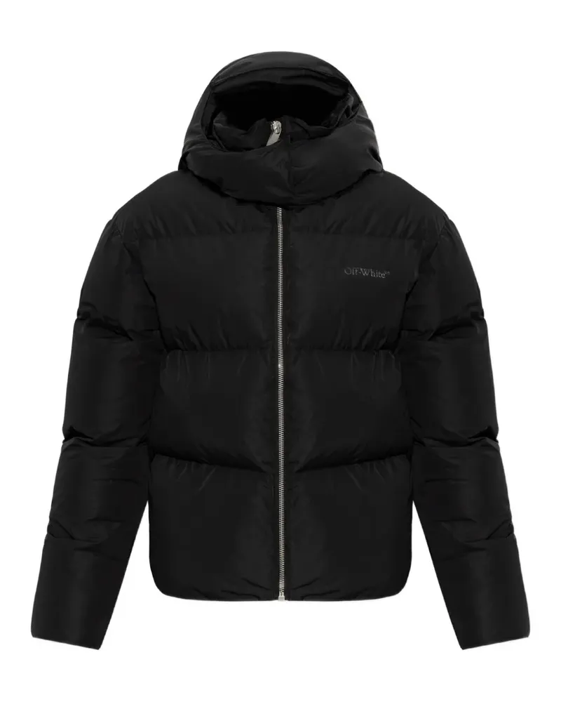 OFF-WHITE hooded puffer jacket - Schwarz Schwarz