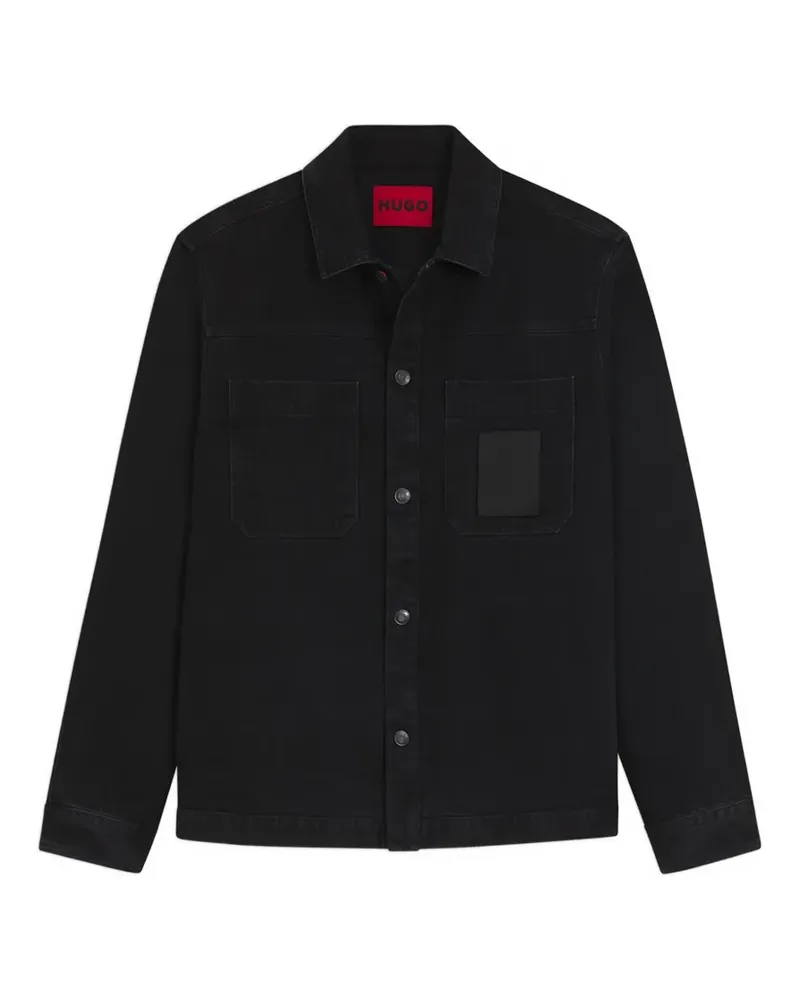 HUGO BOSS patch-pocket shirt - Schwarz Schwarz