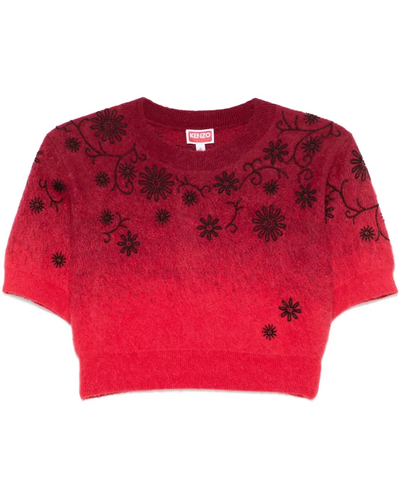 Kenzo Verzierter Marguerite Pullover - Rot Rot
