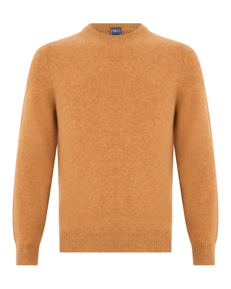 Fedeli cashmere crew-neck sweater - Orange Orange