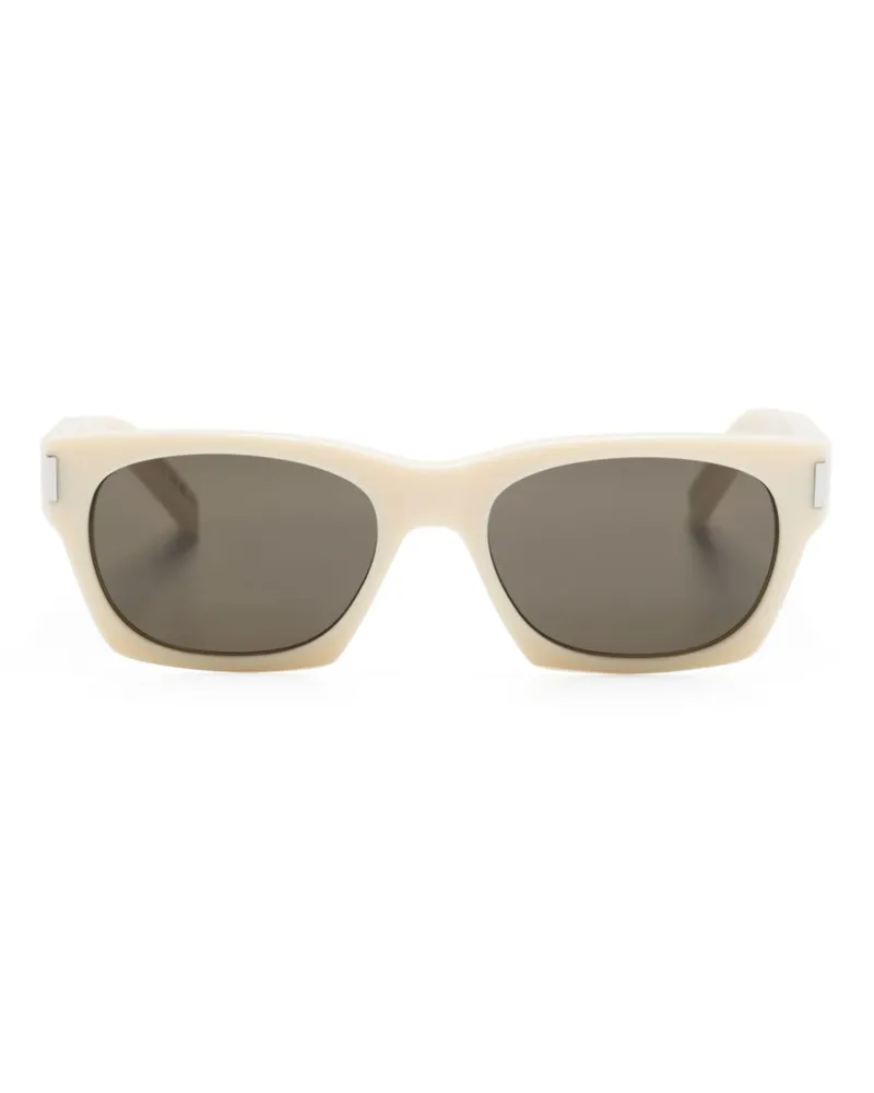 Saint Laurent Sonnenbrille mit breitem Gestell - Nude Nude