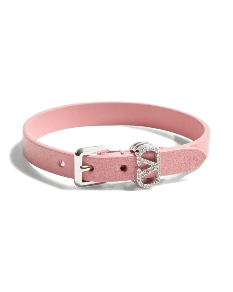 Valentino Garavani Ovalette Lederarmband mit Swarovski®-Kristallen - Rosa Rosa