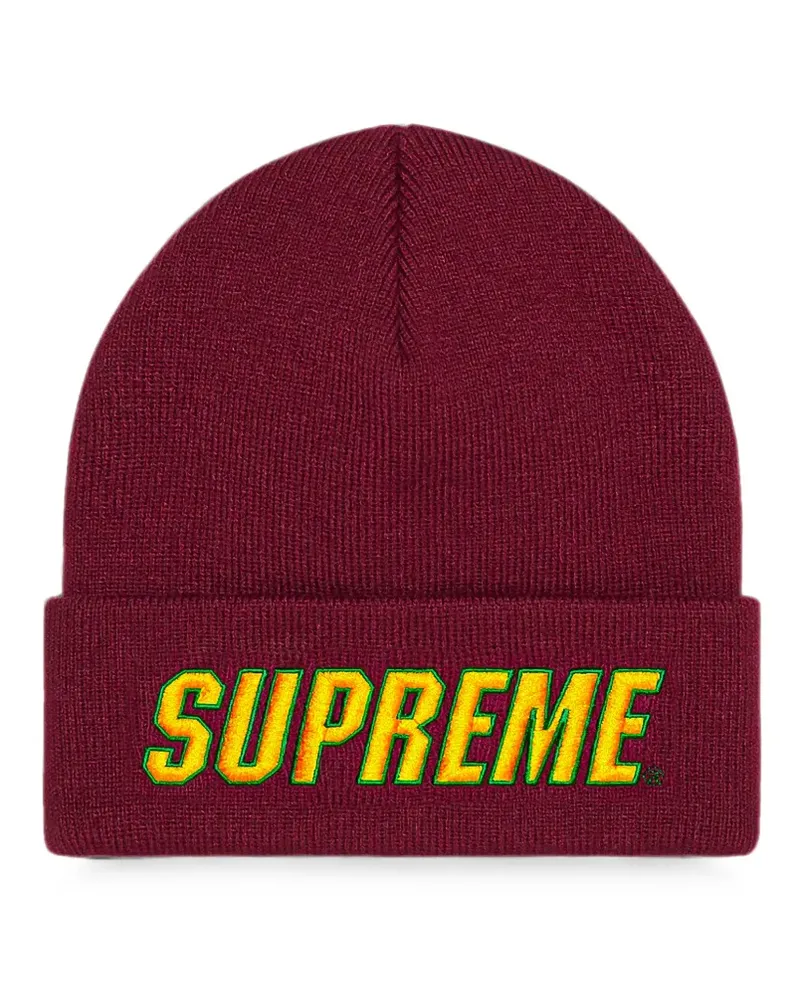 Supreme Being logo-embroidery beanie hat - Rot Rot
