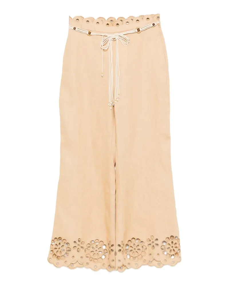 Zimmermann Hose mit Ösendetail - Nude Nude