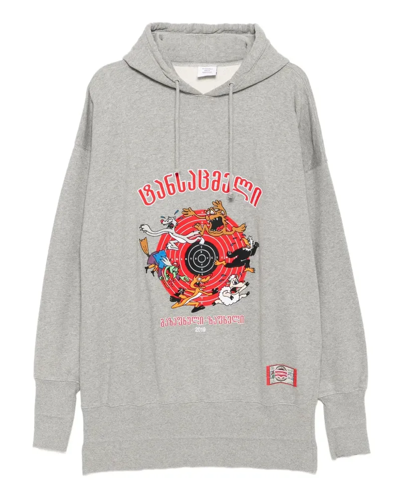 VETEMENTS Hoodie mit Stickerei - Grau Grau