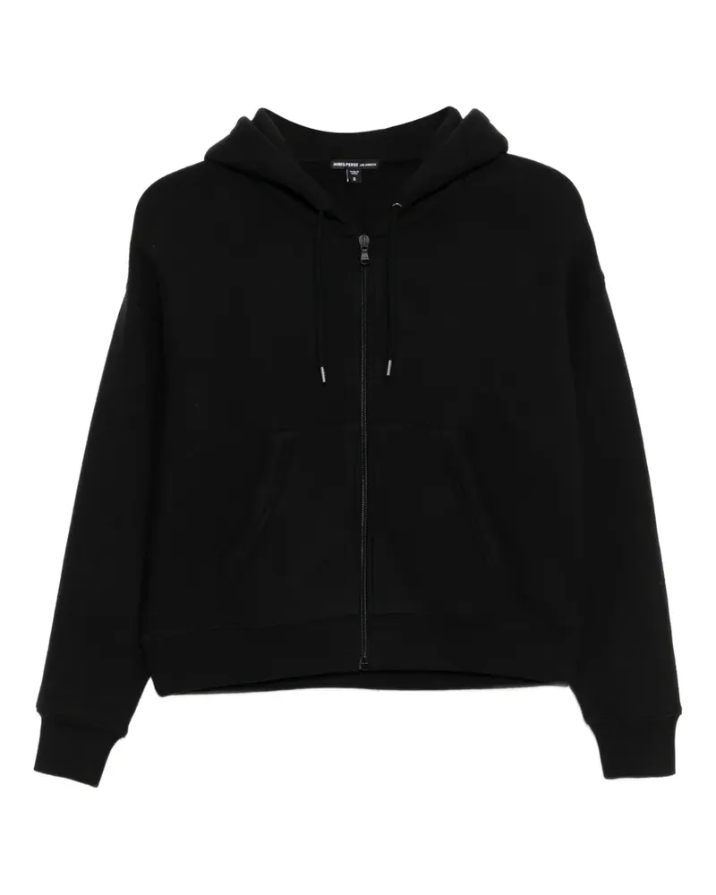 James Perse Kapuzenjacke aus Fleece - Schwarz Schwarz