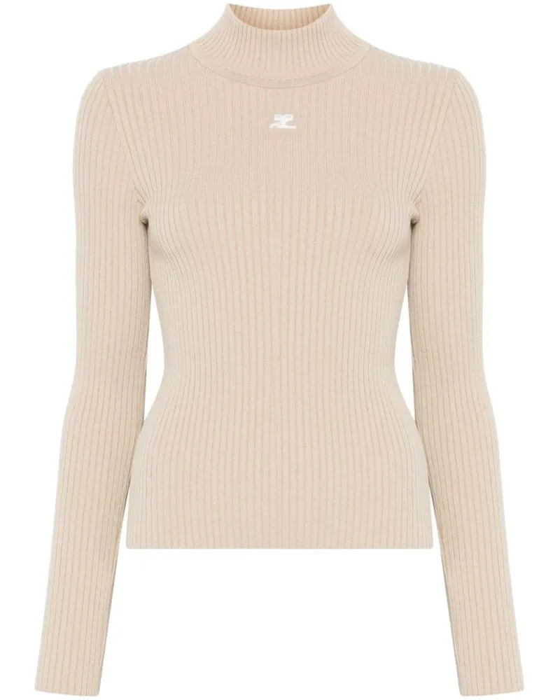 Courrèges Gerippter Reedition Pullover - Nude Nude