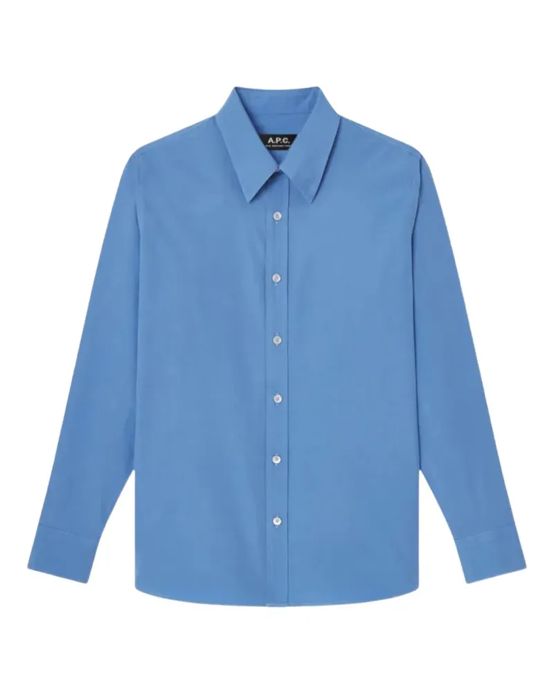 A.P.C. Kayla button-down long-sleeve shirt - Blau Blau