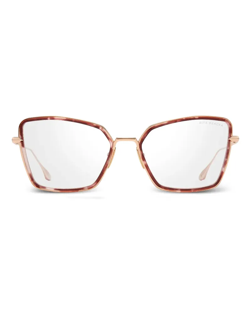 DITA Behcka Brille mit geometrischem Gestell - Rot Rot