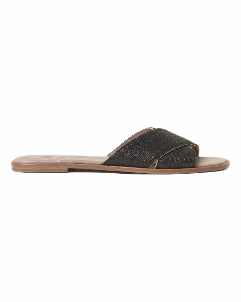 Brunello Cucinelli Sandalen mit überkreuzten Riemen - Schwarz Schwarz