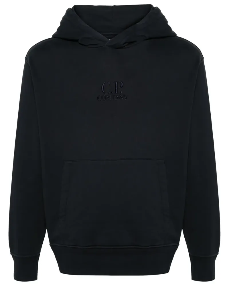 C.P. Company Hoodie mit Logo-Stickerei - Blau Blau
