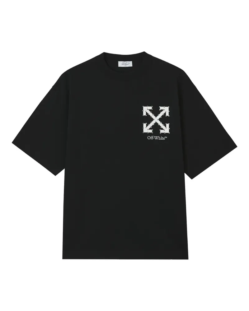 OFF-WHITE T-Shirt mit Logo-Print - Schwarz Schwarz