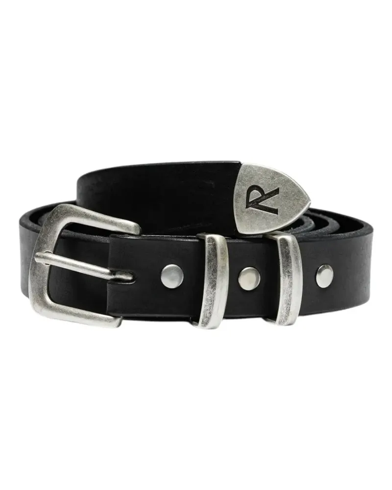 REPRESENT Rodeo leather belt - Schwarz Schwarz