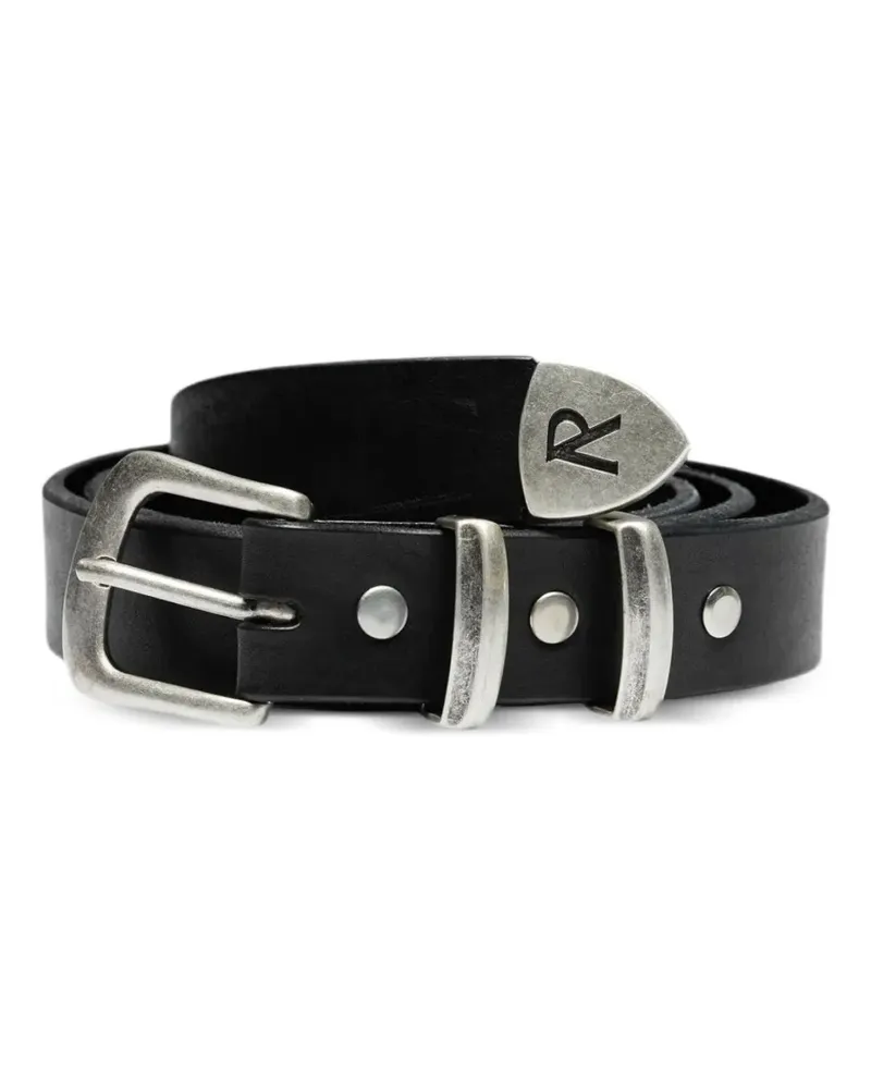 REPRESENT Rodeo leather belt - Schwarz Schwarz