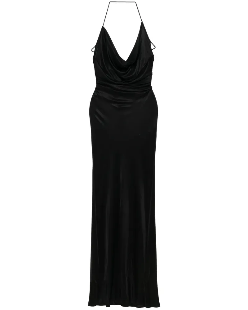 Elisabetta Franchi Abendkleid mit Wasserfall-Effekt - Schwarz Schwarz