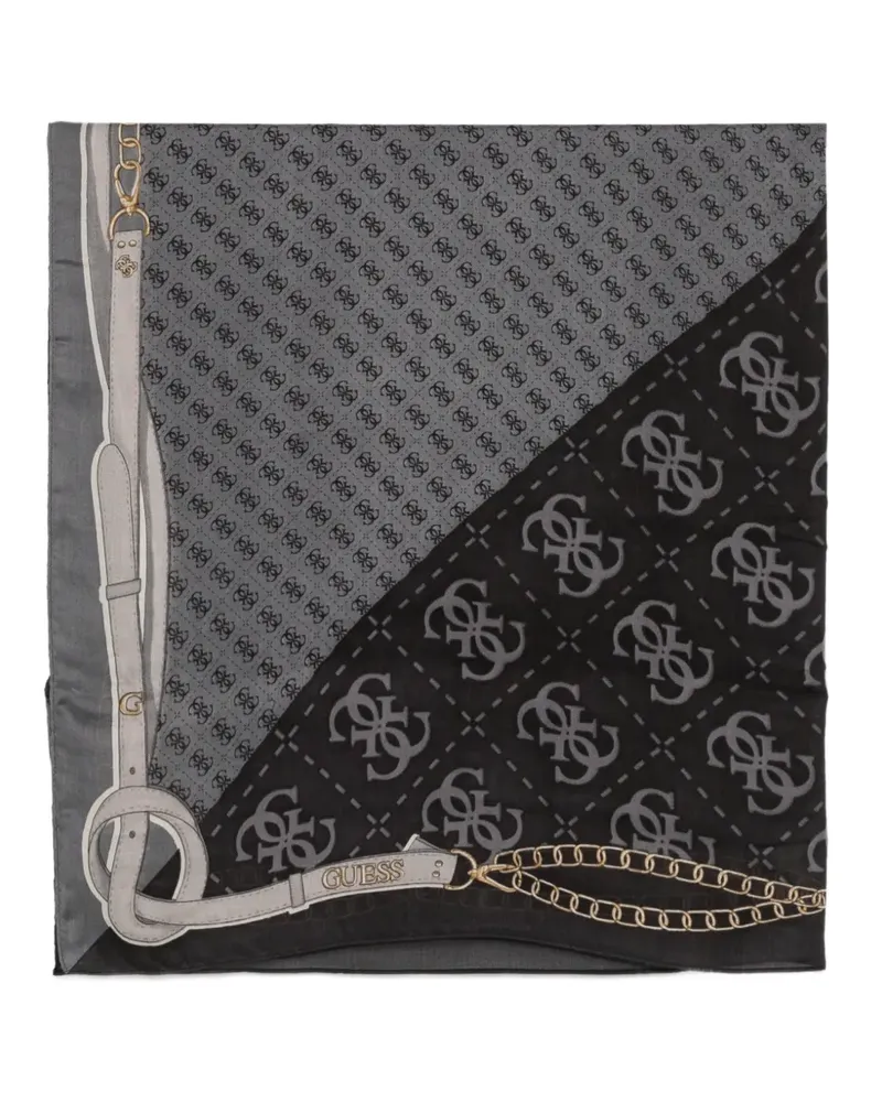 Guess Schal mit Logo-Print - Schwarz Schwarz