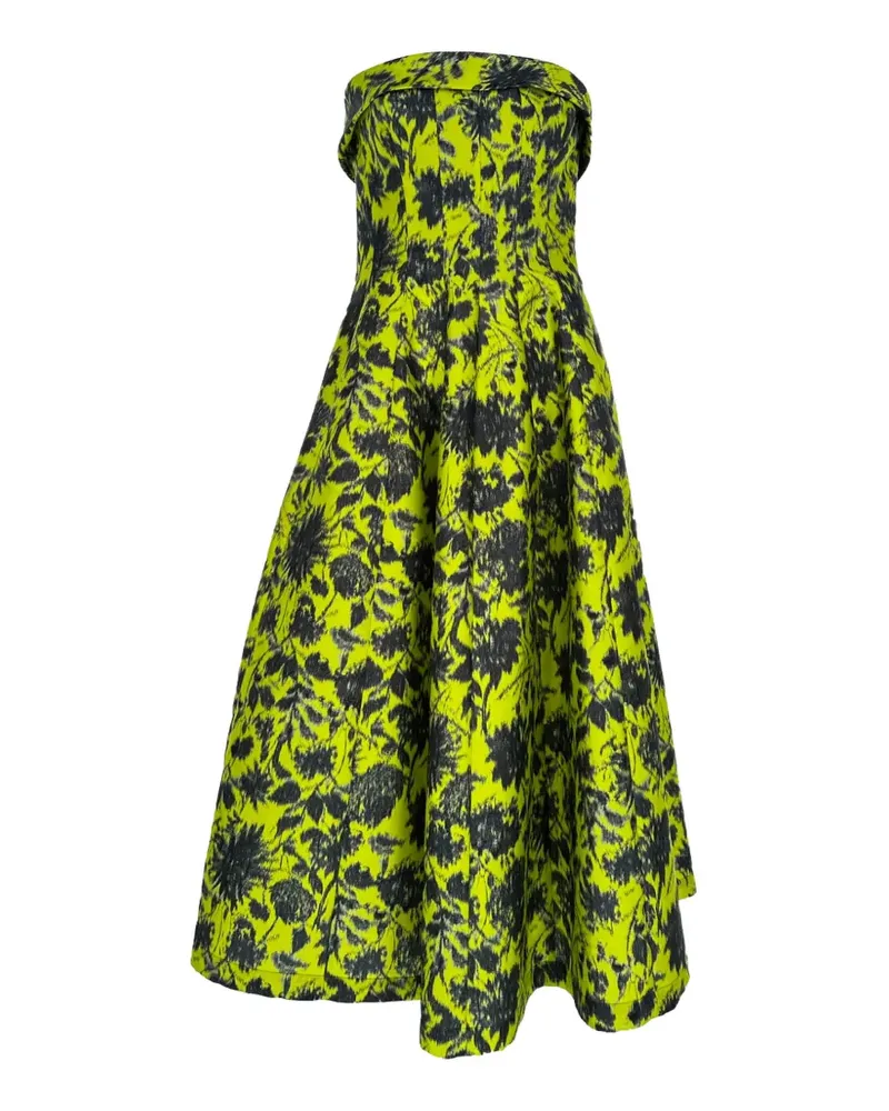 Philosophy Di Lorenzo Serafini Schulterfreies Kleid mit Blumenprint - Gelb Gelb