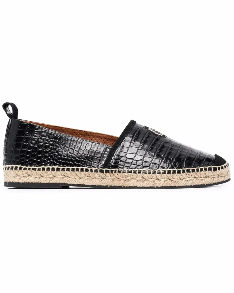 Philipp Plein Espadrilles mit Logo - Schwarz Schwarz