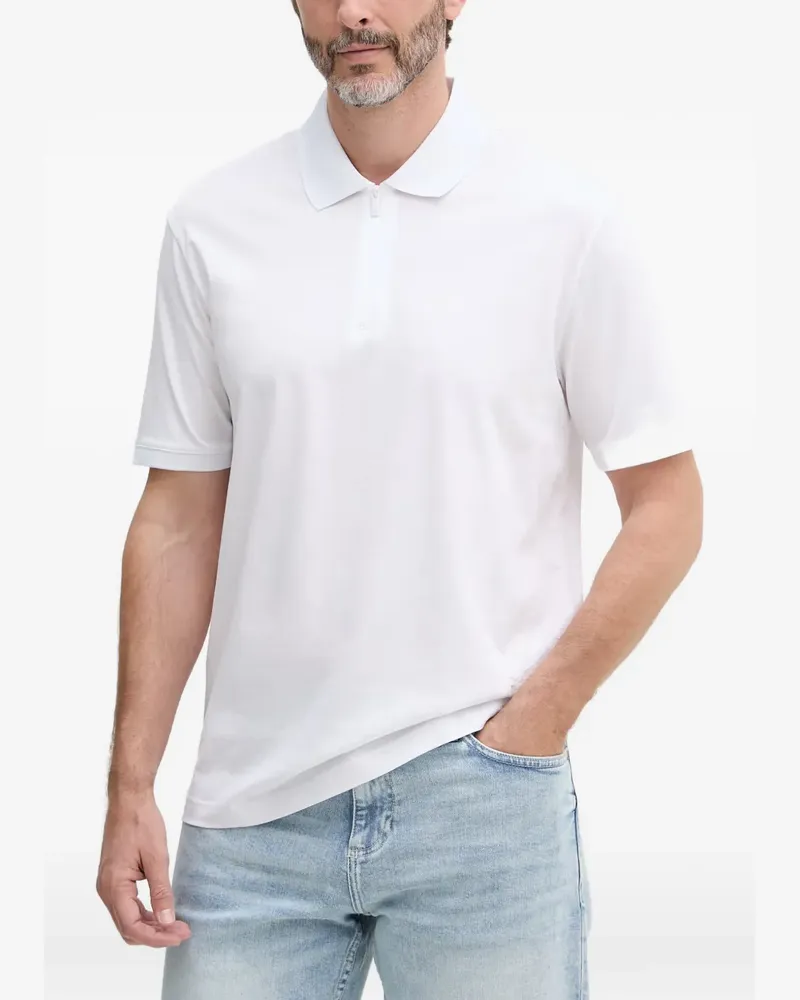 Armani Exchange zip-fastening polo shirt - Weiß Weiß