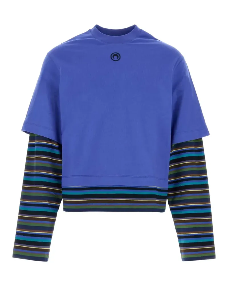 Marine Serre Gestreiftes T-Shirt - Blau Blau