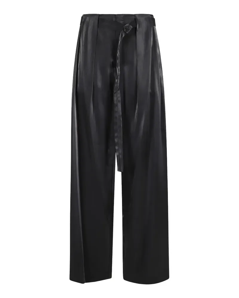 Isabelle Blanche belted trousers - Schwarz Schwarz