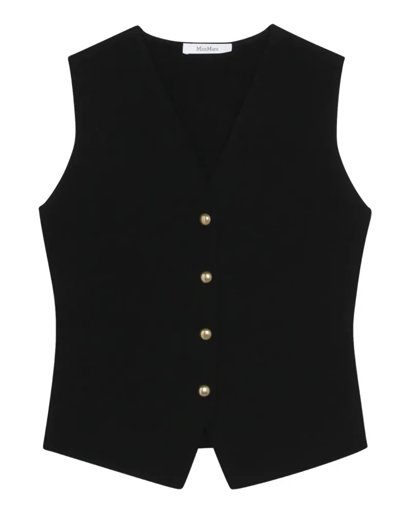 Max Mara knit button-down gilet - Schwarz Schwarz