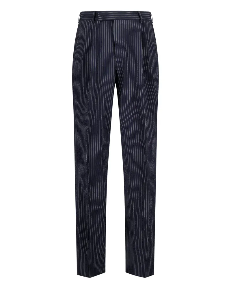 PT TORINO Faltenhose mit Nadelstreifen-Muster - Blau Blau