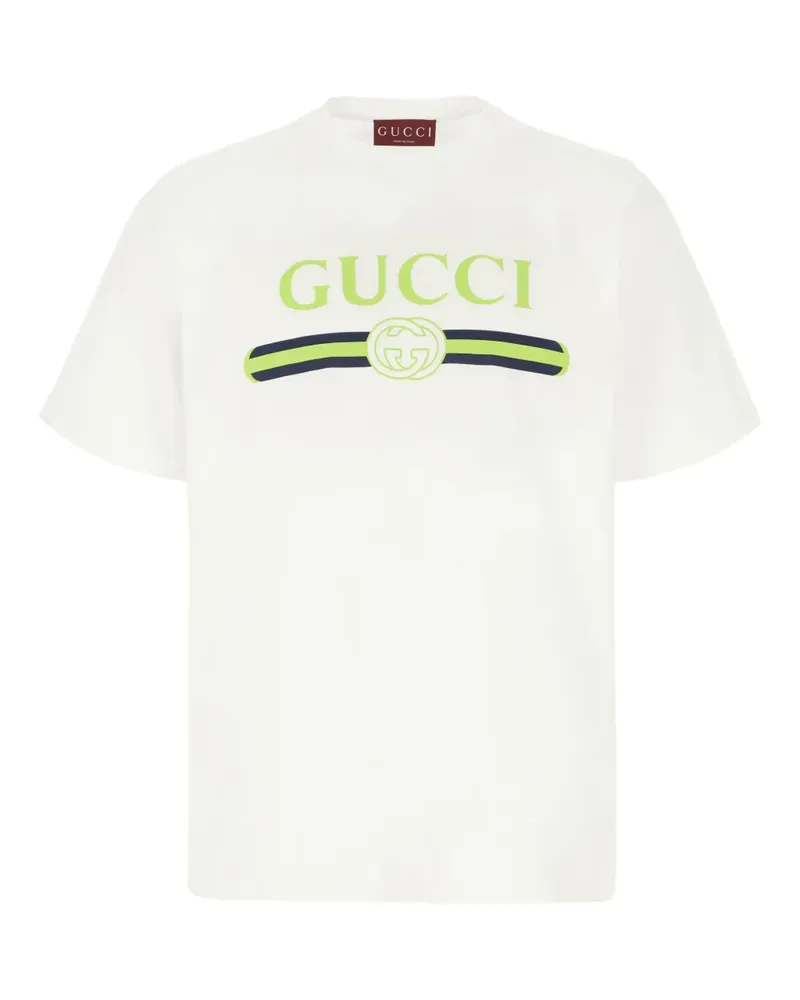 Gucci T-Shirt mit Logo-Print - Nude Nude